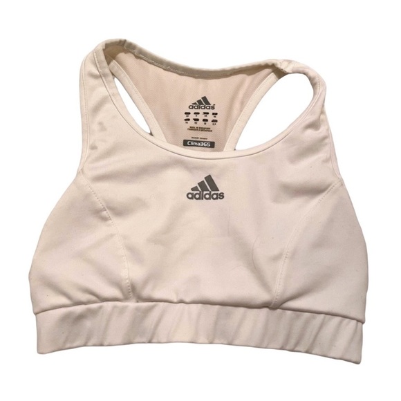 Adidas Racerback Sports Bra White - Picture 1 of 7